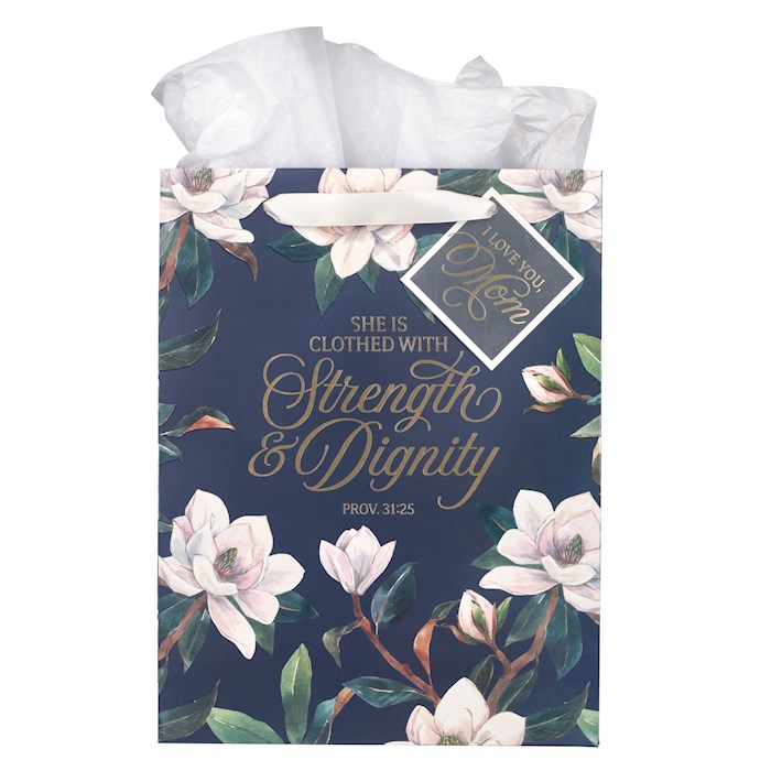 Picture of Christian Art Gifts 380613 Large Portrait Strength & Dignity Proverbs 31.25 Gift Bag