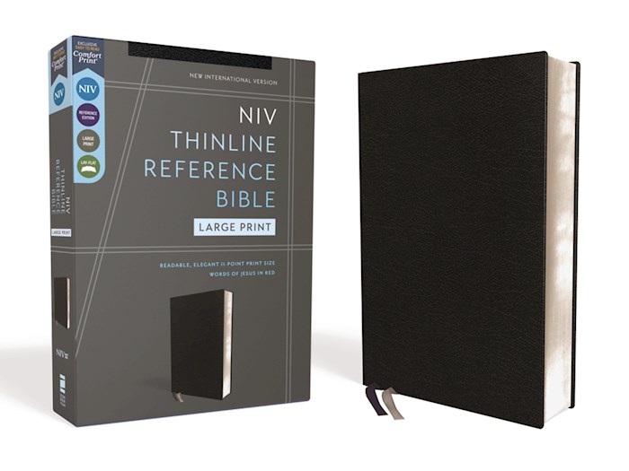 224214 NIV Thinline Reference Bible & Large Print Comfort Print Black European Bon
