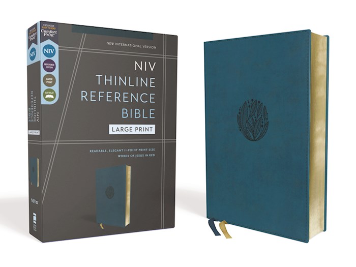 224218 NIV Thinline Reference Bible Large Print Comfort Print - Teal Leathersoft