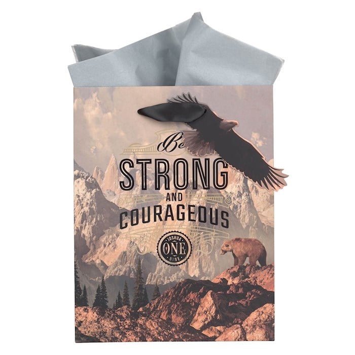 380616 Medium Strong & Courageous Joshua 1.9 Gift Bag