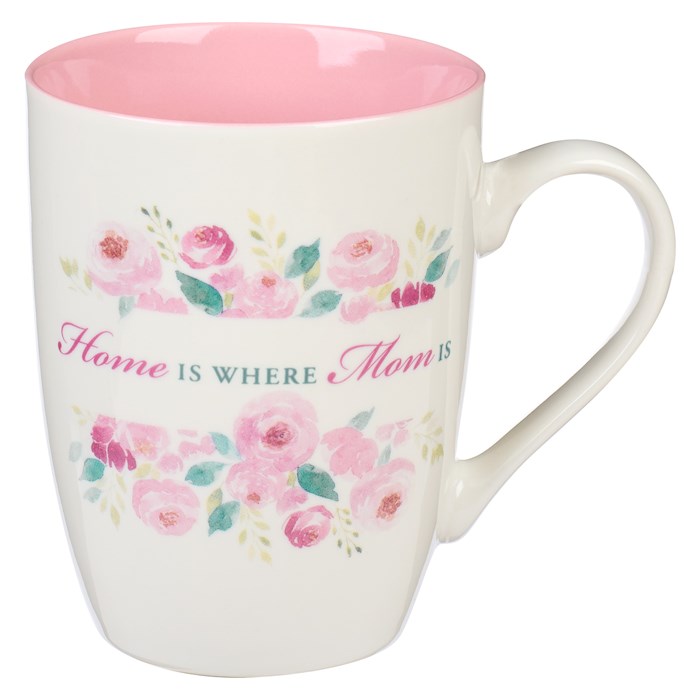 Picture of Christian Art Gifts 233288 Home is Where Mom Is-Pink Peony Mug - MUG899