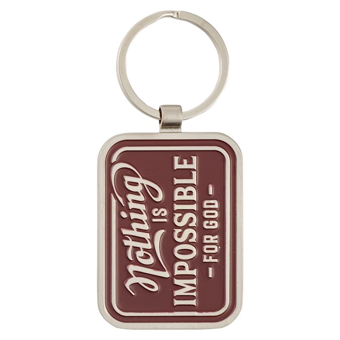 380946 Nothing Is Impossible Luke 1.37 Keychain