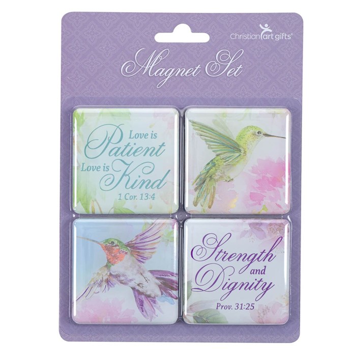 380949 Hummingbird-Strength & Dignity-Proverbs 31.25 Magnet Set