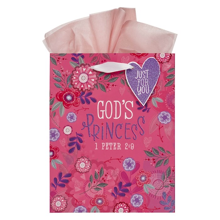 381037 Medium with Tag & Tissue God Princess 1 Peter 2.9 Gift Bag