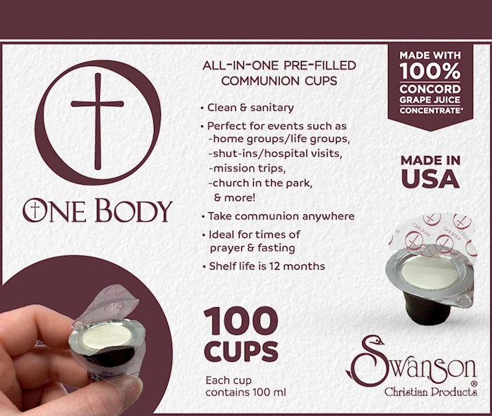 Communion-One Body Prefilled Juice & Wafer - Box of 100