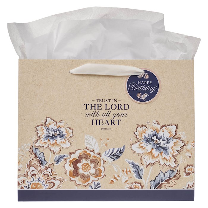 Picture of Christian Art Gifts 381040 Large Landscape Trust In The Lord Proverbs 3.5 Gift Bag