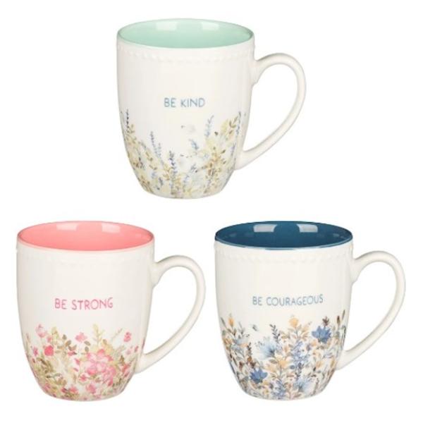Picture of Christian Art Gifts 381070 Faith Hope Love Mug Set - Set of 3 - MUGS51