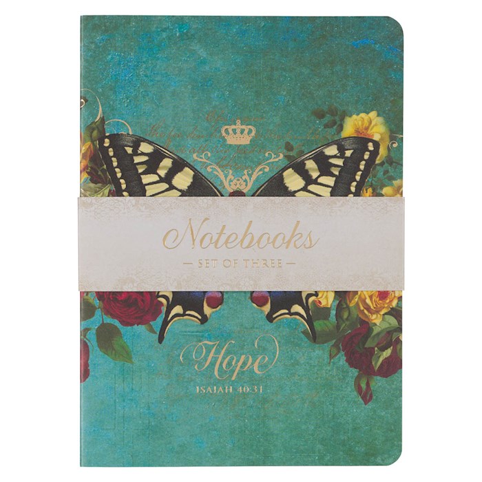 276423 Large Secret Garden Butterfly Assortment Notebook Set