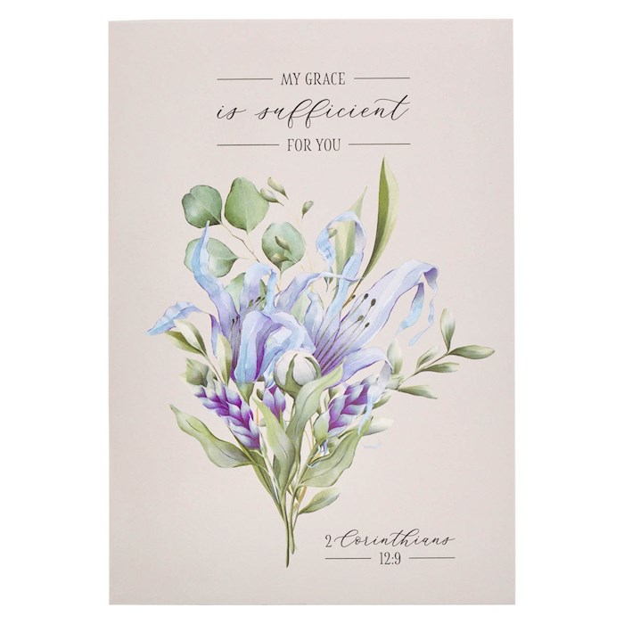 276427 Floral My Grace is Sufficient 2 Corinthians 12.9 Notepad