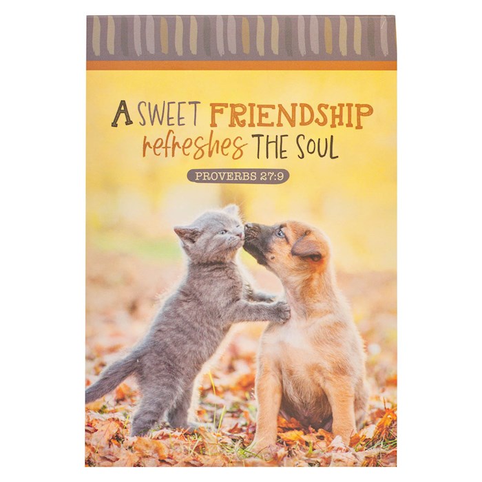 285507 Fall Puppy & Kitten A Sweet Friendship Proverbs 27.9 Notepad