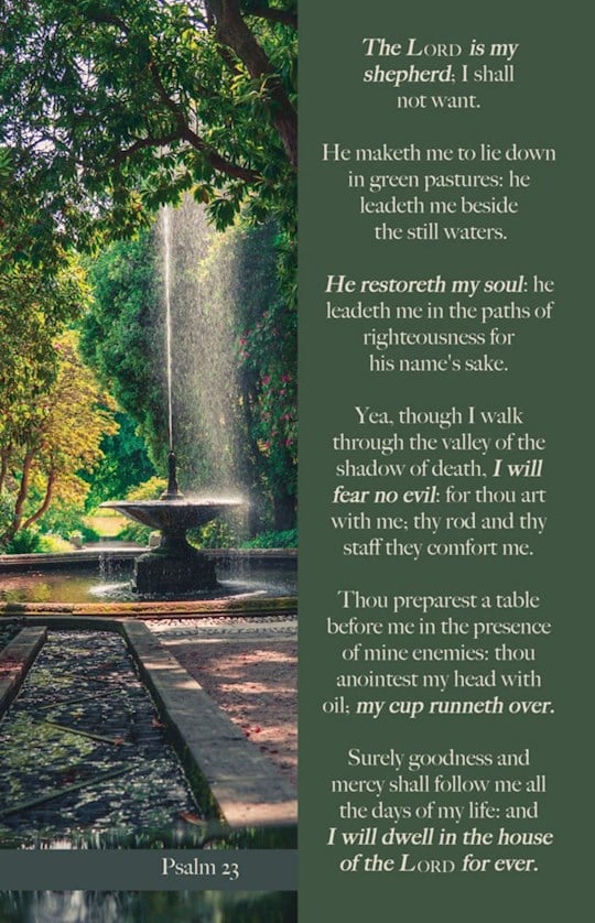 381460 The LORD Is My Shepherd I Shall Not Want Psalm 23 KJV Bulletin - Pack of 100