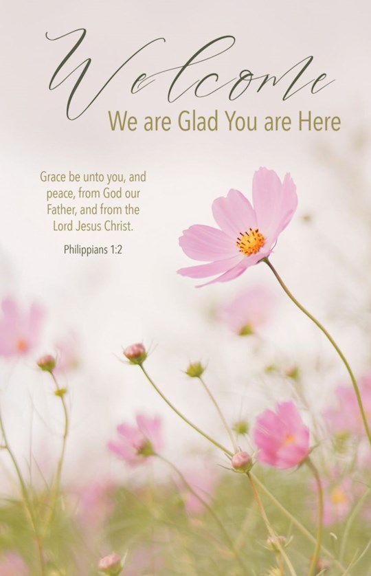 Welcome We Are Glad You Are Here Philippians 1-2 KJV Bulletin - Pack of 100