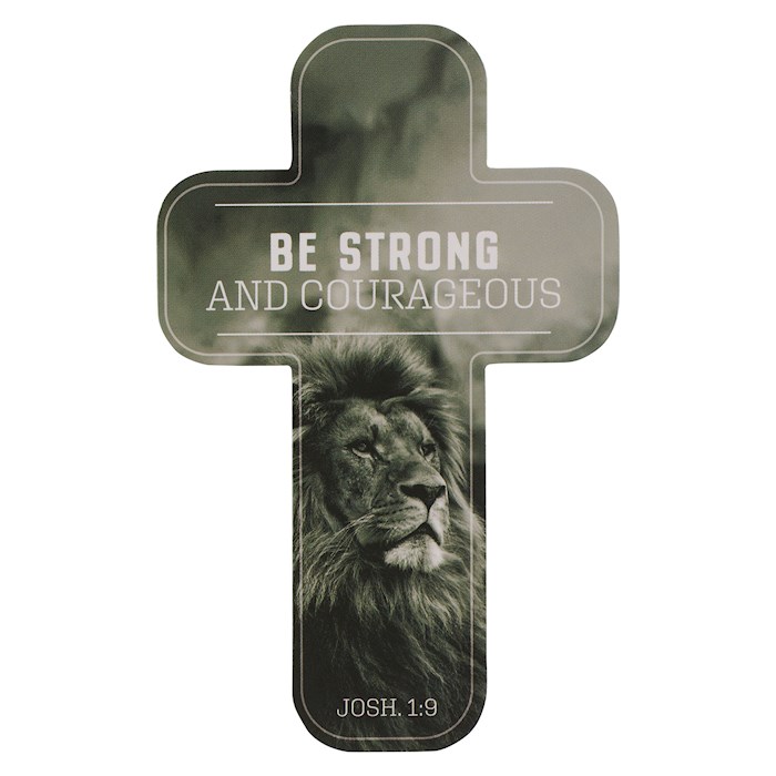 294674 Cross Lion Strong & Courageous Josh. 1-9 Bookmark - Pack of 12