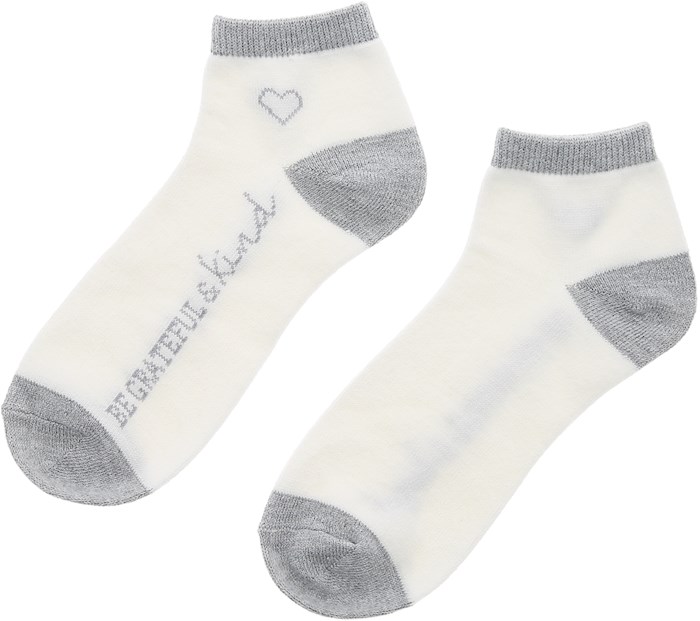 Pavilion 300794 Ladies Ankle Be Grateful & Kind Socks, White & Gray