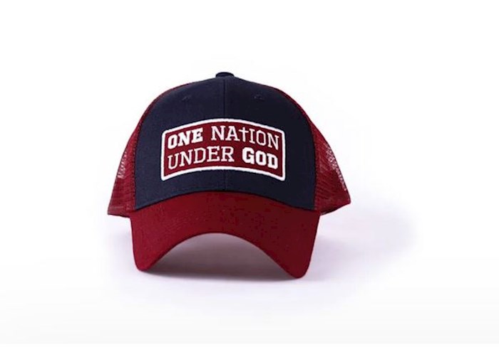 302400 One Nation Under God Cap, Red & Navy