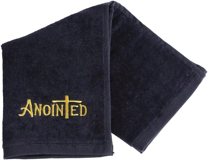 302414 Pastor Anointed Towel, Black