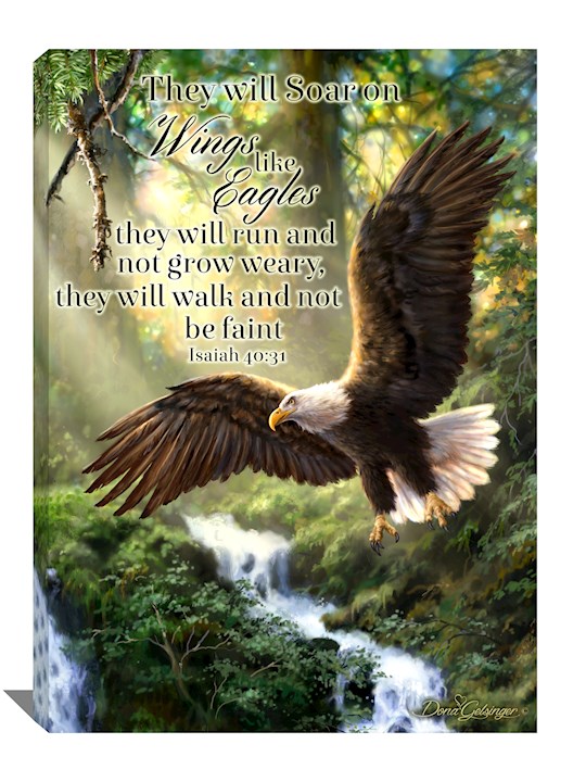 Glow Decor 303851 Frameless Eagles Flight Canvas - 10 x 14 in.