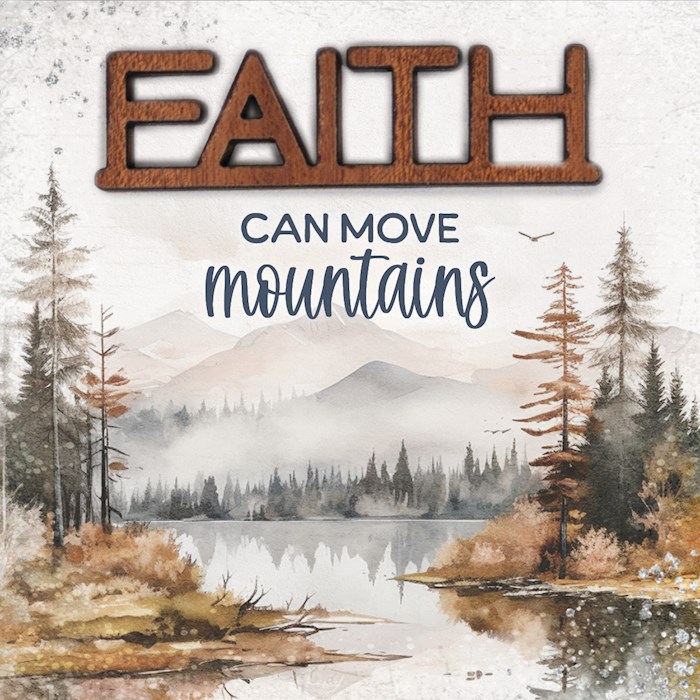 344806 Crafted Remindable Faith-Can Move Mountains Magnet - 3.5 in.