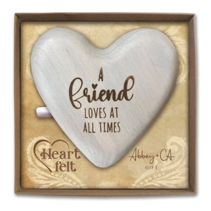 Picture of Abbey Plus CA Gift 345145 A Friend Loves At All Times Message Heart - 3.5 x 3.75 in.