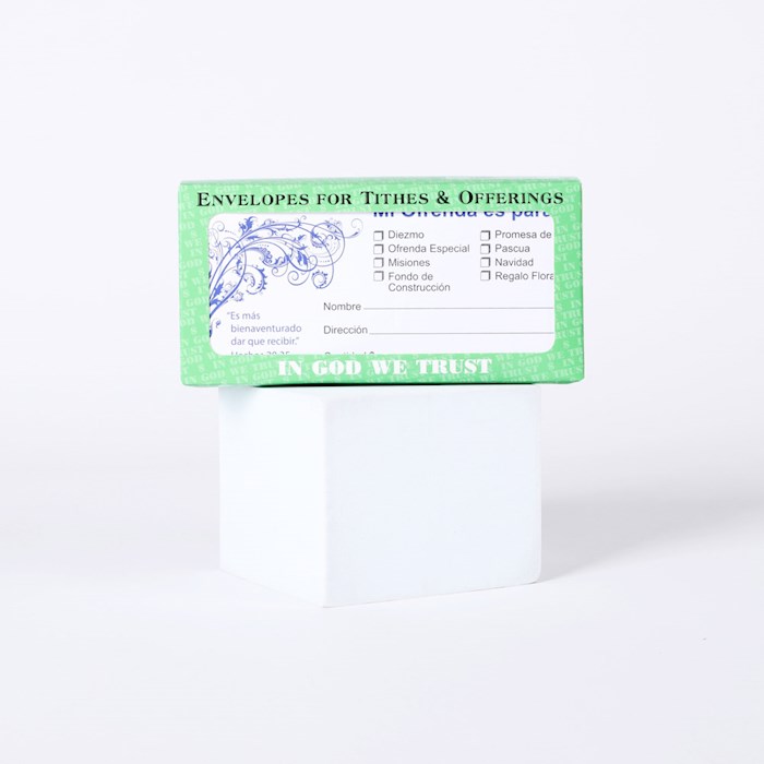 349436 Blessed To Give Spanish Offering Envelopes - Pack of 100