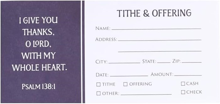 349437 Give You Thanks Offering Envelopes - Pack of 100