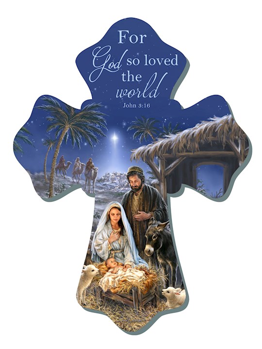 Glow Decor 350179 A Savior Is Born Wall Cross - 6 x 8 in.