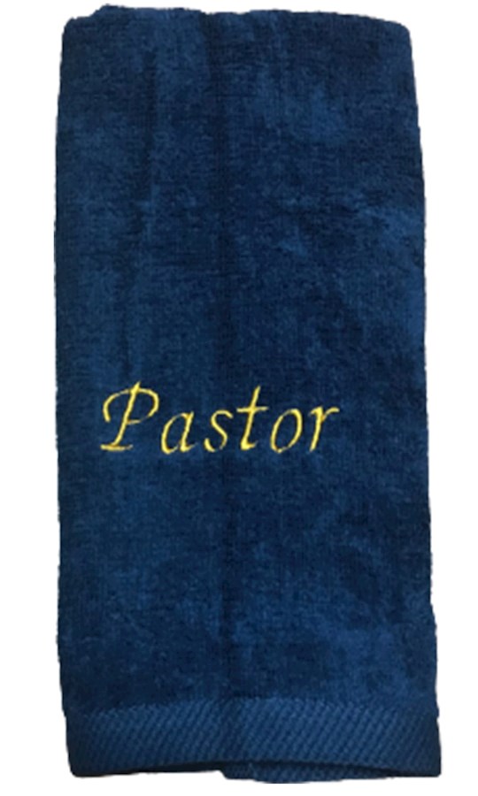 Gods Life Publishing 351537 Pastor Towel, Navy Blue