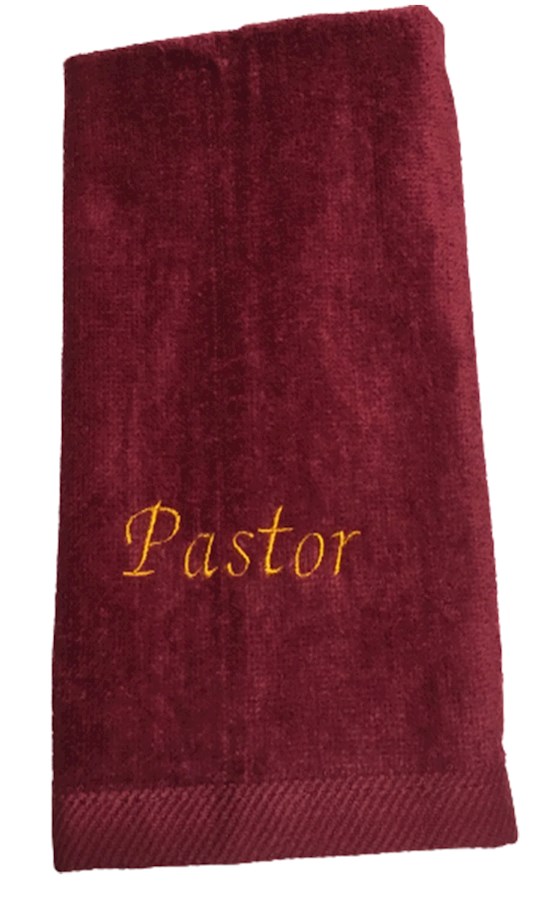 Gods Life Publishing  Pastor Towel, Burgundy