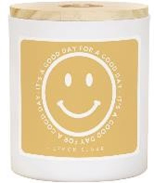 359394 Good Day Smiley-Lemon Sugar Scent Candle