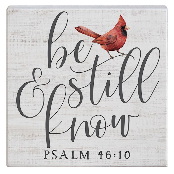 359434 Gift-a-Block-Be Still Cardinal - 5.25 x 5.25 in.