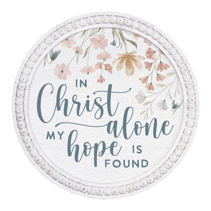 359450 Beaded Art Round-Christ Alone Flowers - 14 x 14 in.
