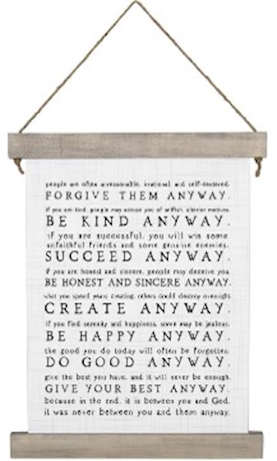 359467 Anyway Hanging Canvas - 10 x 17 in.