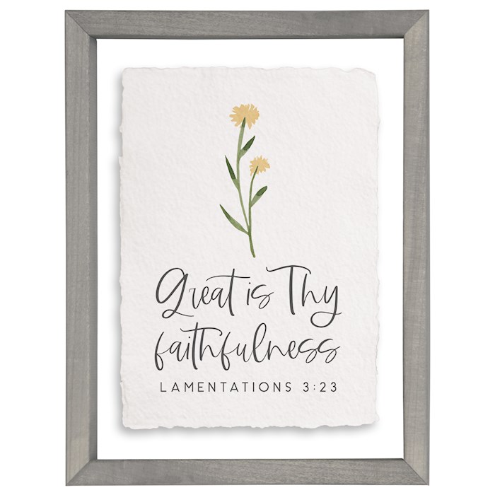 359482 Rectangle-Great Is They Faithfulness Floating Art - 11 x 14 in.