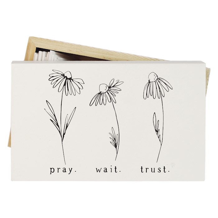 359532 Pray Wait Flowers Prayer Box - 5 x 3 in.