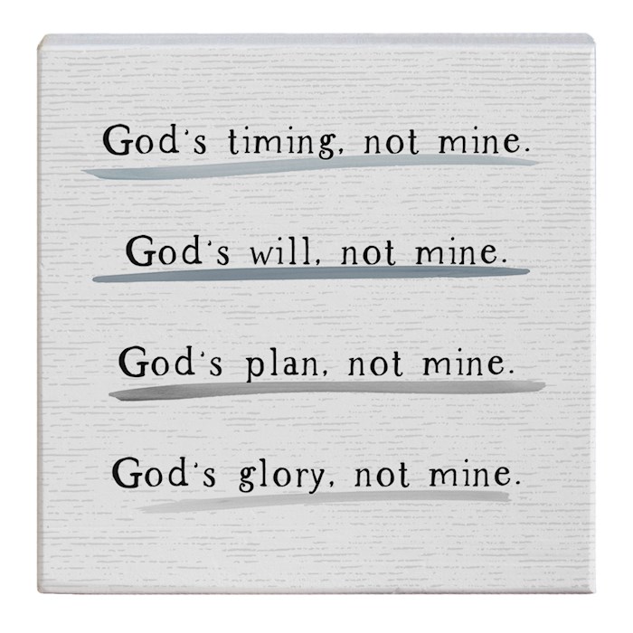 359548 Small Talk Square Gods Not Mine Sign - 5.25 x 5.25 in.