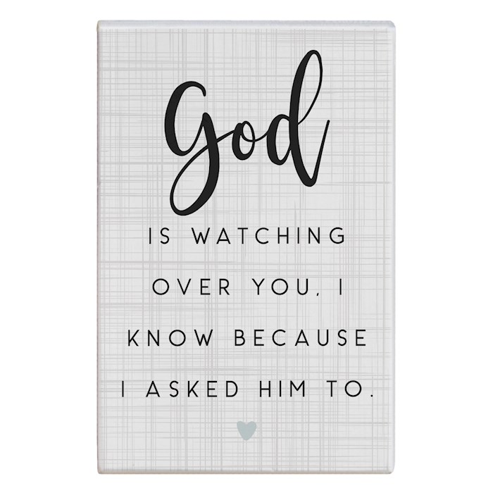 359552 Small Talk Rectangle God Watching You Decor - 3.5 x 5.25 in.