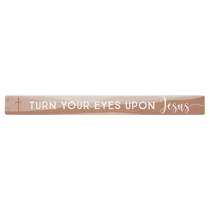 359567 Eyes Upon Jesus Cross Talking Stick - 16 x 1.5 in.