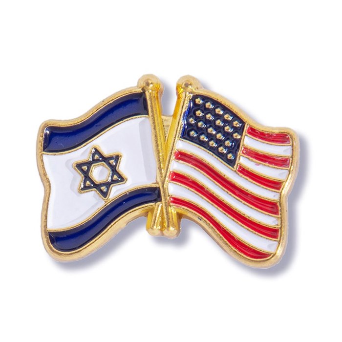 USA & Israel Flag Lapel Pin - Metal - Single - Durable Design