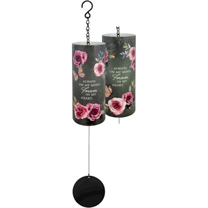 397531 Varnish Cylinder Sonnet-Forever In My Heart Wind Chime - 18 in.