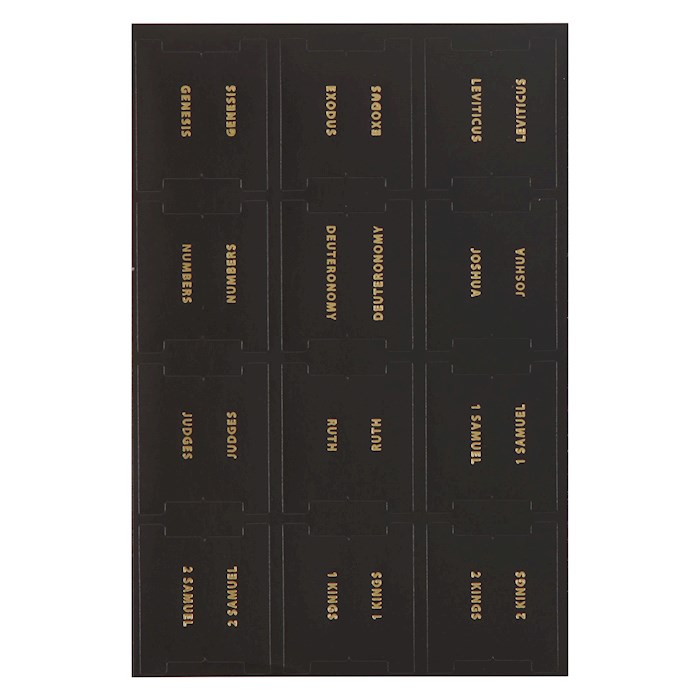 397625 Black & Gold Old &   Testament Foil Peel & Stick Indexing Bible Tabs