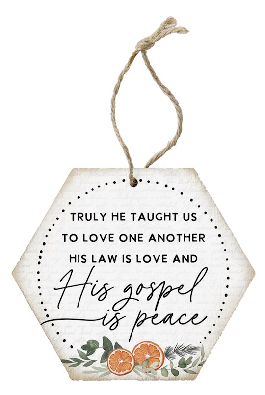 359718 Honeycomb-His Gospel Is Peace Ornament - 6.875 x 4.5 in.