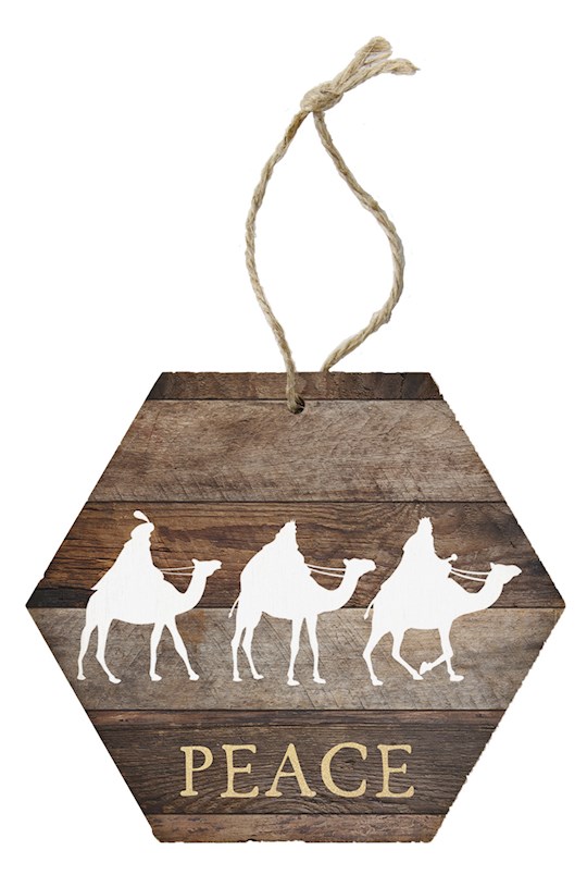 359729 Honeycomb-Wise Men Peace Ornament - 6.875 x 4.5 in.