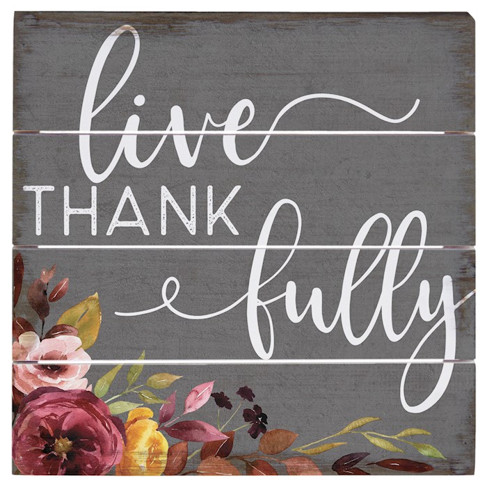 359743 Live Thankfully Petite Pallet - 6 x 6 in.
