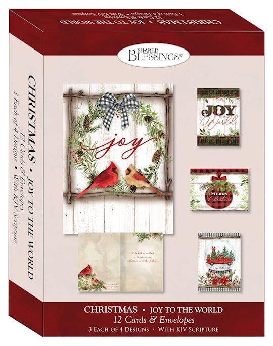 Crown Point Graphics 359816 Boxed Shared Blessings Christmas Assorted & Joy To The World Card - Box of 12