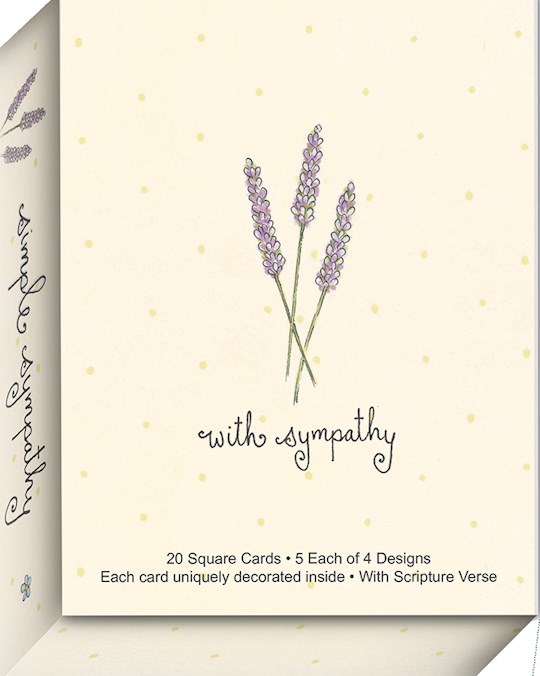 Crown Point Graphics 359839 Boxed Square Assorted Simple Sympathy Card - Box of 20