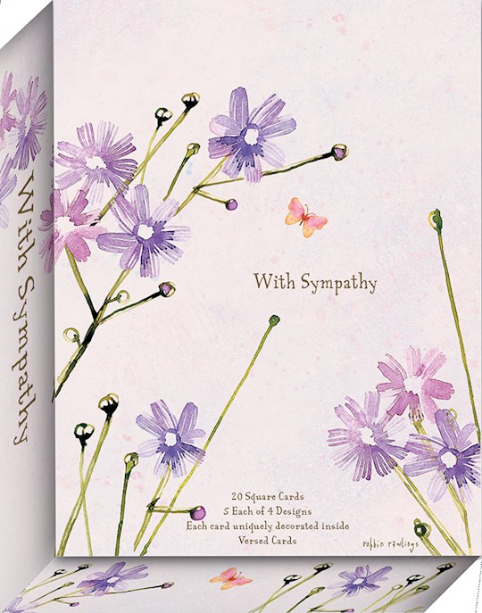 Crown Point Graphics 359840 Boxed Square Assorted With Sympathy Card - Box of 20