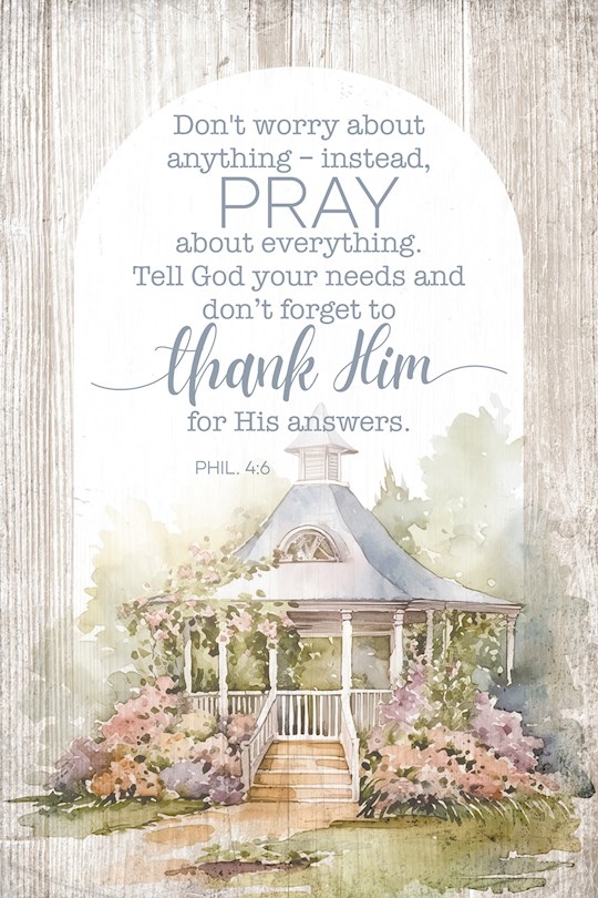 399289 Mini Blessings-Dont Worry About Anything Wall Plaque - 4 x 6 in.