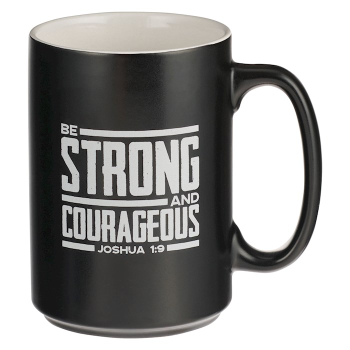 Picture of Christian Art Gifts 406232 Be Strong & Courageous Joshua 1-9 Mug, Black - MUG1091