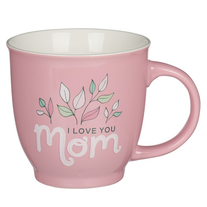 Picture of Christian Art Gifts 406245 I Love You Mom Isaiah 62-4-Pink Leaves Mug - MUG1105