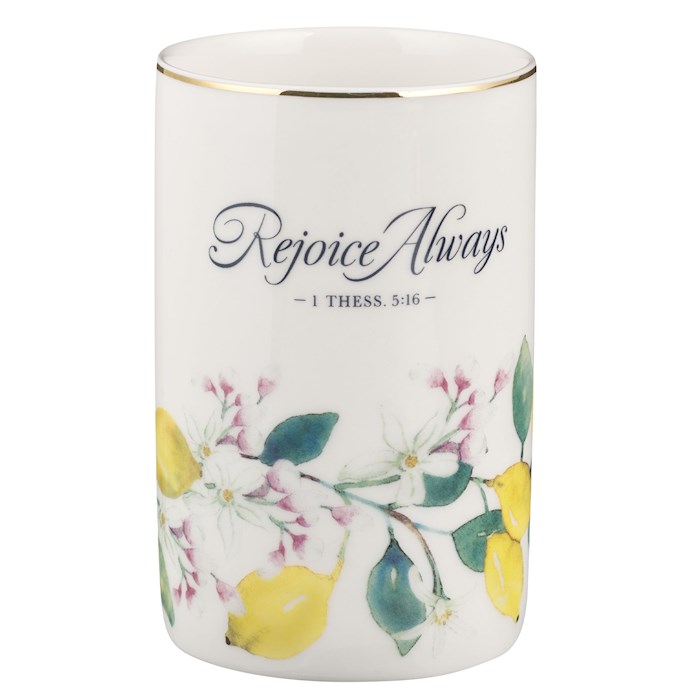 406250 Lemons-Rejoice Always-1 Thessalonians 5.16 Table Vase